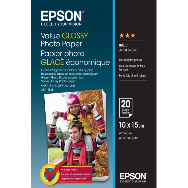Epson - Value Glossy Photo Paper - 10x15cm - 20 Hojas
