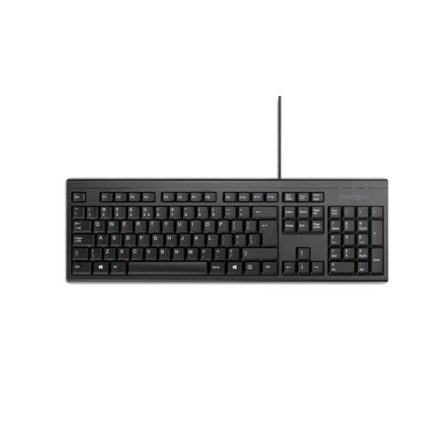 Kensington - Teclado de tamaño completo con cable KB100 EQ