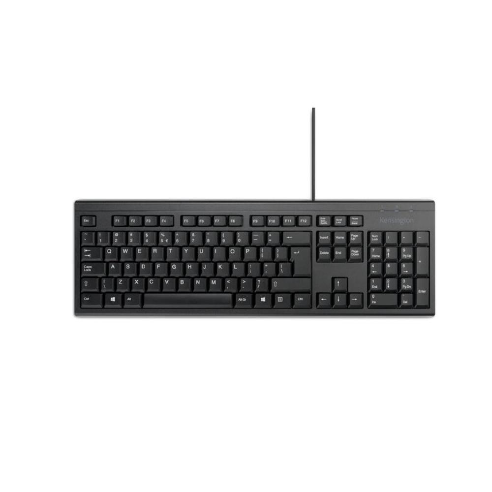 Kensington - Teclado de tamaño completo con cable KB100 EQ