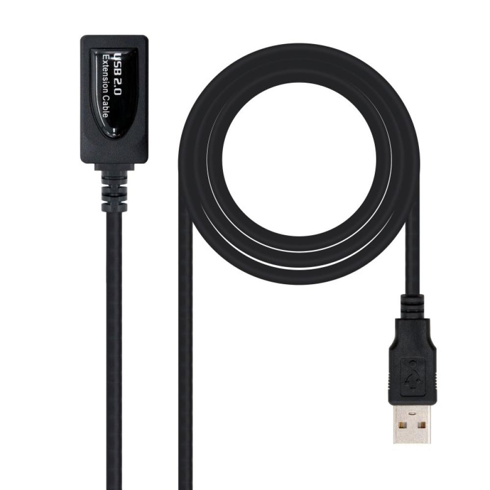Nanocable - CABLE USB 2.0 PROLONGADOR CON AMPLIFICADOR, TIPO A/M-A/H, 5.0 M