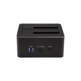 StarTech.com - Docking Station USB 3.0 de 2 Bahías SATA de 2,5 o 3,5 Pulgadas para SSD o Disco Duro Base de Conexión para Unidad
