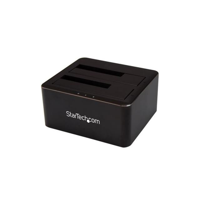 StarTech.com - Docking Station USB 3.0 de 2 Bahías SATA de 2,5 o 3,5 Pulgadas para SSD o Disco Duro Base de Conexión para Unidad