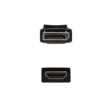 Nanocable - Cable Conversor DISPLAYPORT a HDMI, DP/M - HDMI/M, Negro, 10 m