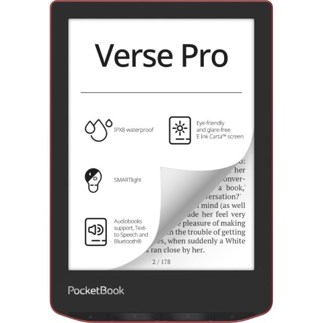PocketBook - Verse Pro lectore de e-book Pantalla táctil 16 GB Wifi Negro, Rojo