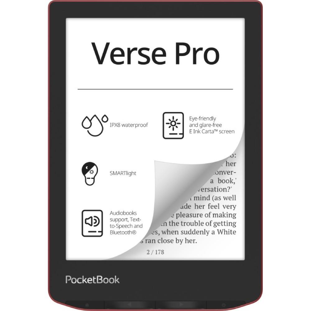 PocketBook - Verse Pro lectore de e-book Pantalla táctil 16 GB Wifi Negro, Rojo