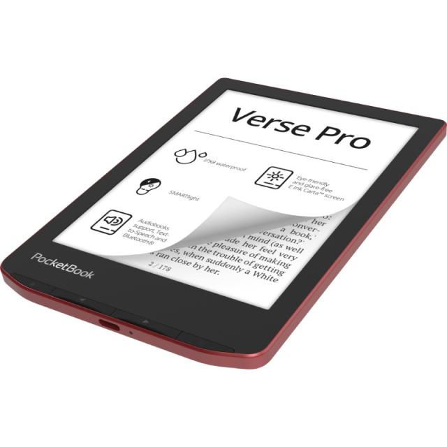 PocketBook - Verse Pro lectore de e-book Pantalla táctil 16 GB Wifi Negro, Rojo