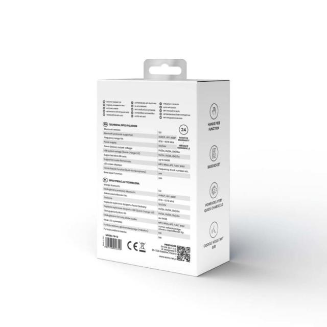 Savio - TR-12 transmisor FM 87,6 - 107,9 MHz Bluetooth Negro