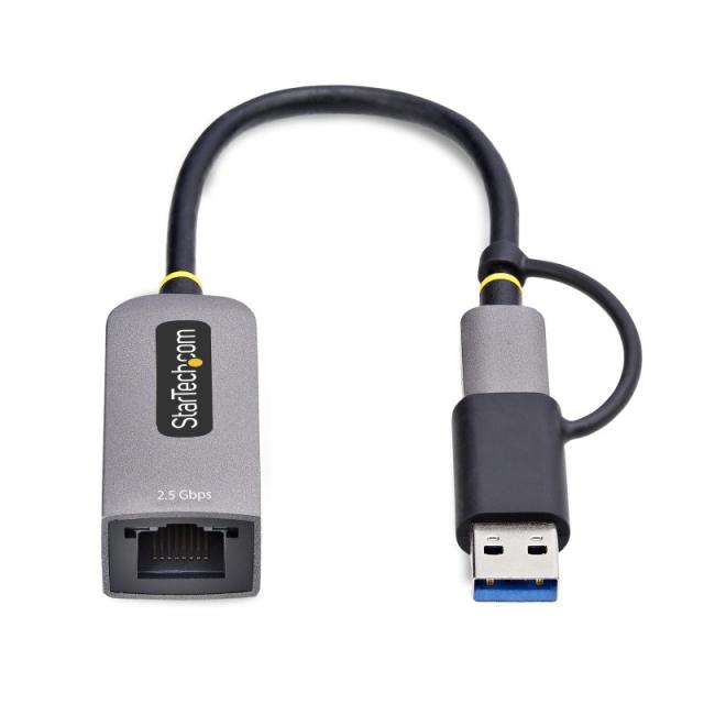 StarTech.com - Adaptador de Red Ethernet USB Tipo C a RJ45 - Adaptador de Red USB-C con Conversor USB-A - NBASE-T - USB 3.1 - Co