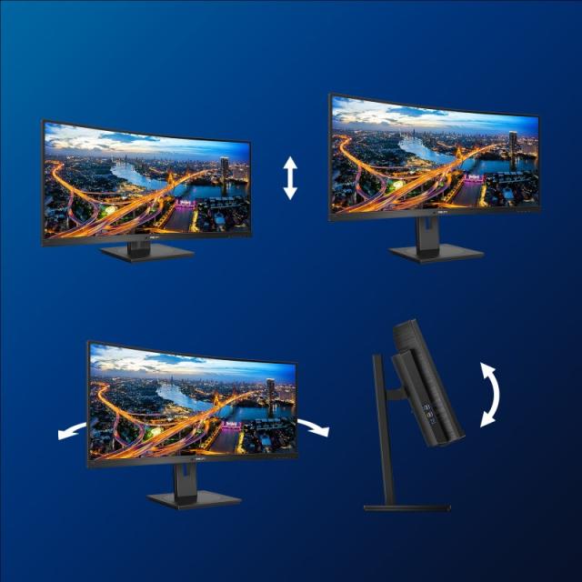 Philips - B Line 346B1C/00 pantalla para PC 86,4 cm (34") 3440 x 1440 Pixeles Quad HD LCD Negro