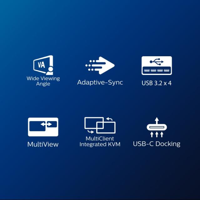 Philips - B Line 346B1C/00 pantalla para PC 86,4 cm (34") 3440 x 1440 Pixeles Quad HD LCD Negro