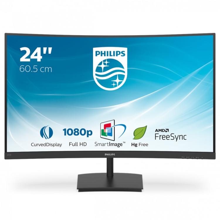 Philips - E Line 241E1SC/00 pantalla para PC 59,9 cm (23.6") 1920 x 1080 Pixeles Full HD LED Negro