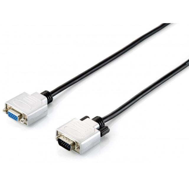 Equip - 118851 cable VGA 3 m VGA (D-Sub) Negro, Plata