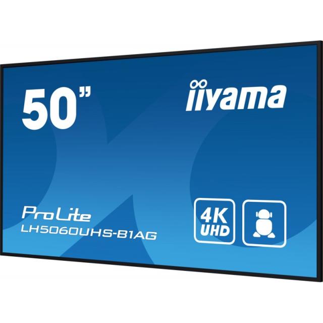 iiyama - LH5060UHS-B1AG pantalla de señalización Pizarra de caballete digital 125,7 cm (49.5") LED Wifi 500 cd / m² 4K Ultra HD
