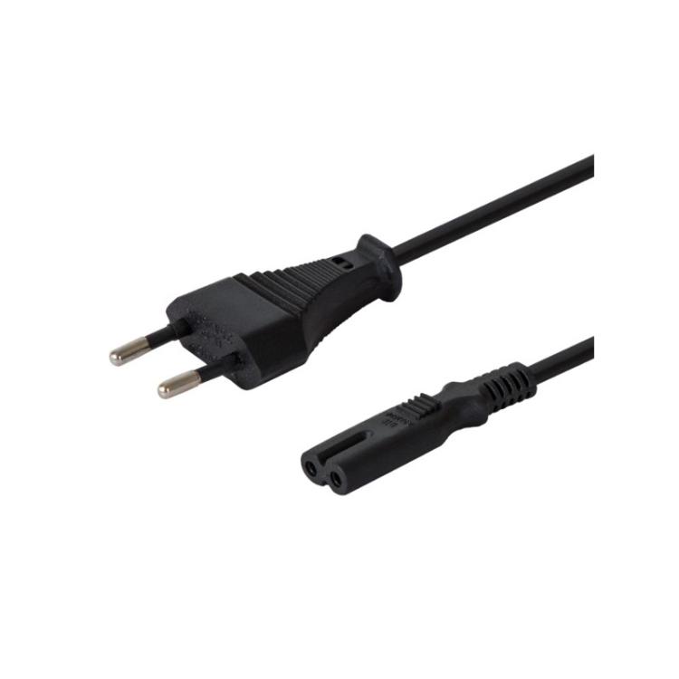 Savio - CL-105 cable de transmisión Negro 3 m IEC Type E (3.4 mm, 3.1 mm) IEC C7