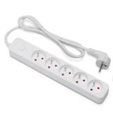 Savio - Power strip 5 sockets 3m white LZ-09 5 salidas AC Tipo F Blanco