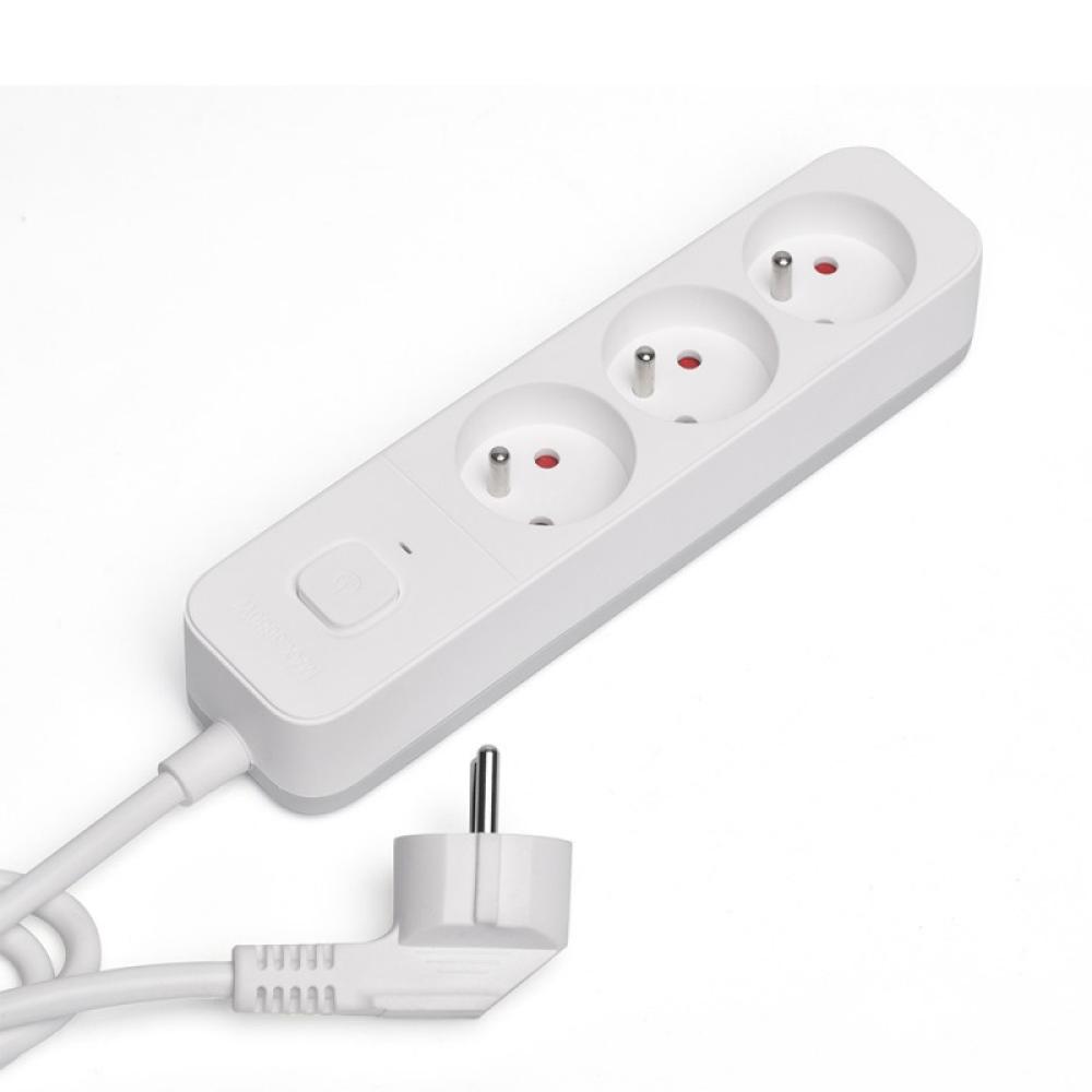 Savio - Surge Protective 3-socket power strip 1.5m white LZ-07 3 salidas AC Tipo F 1,5 m Blanco