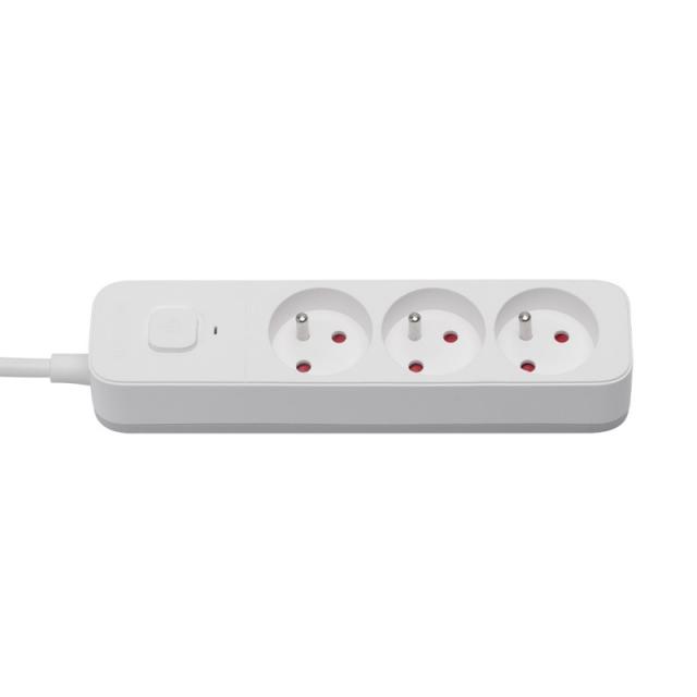 Savio - Surge Protective 3-socket power strip 1.5m white LZ-07 3 salidas AC Tipo F 1,5 m Blanco