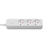 Savio - Surge Protective 3-socket power strip 1.5m white LZ-07 3 salidas AC Tipo F 1,5 m Blanco