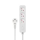 Savio - Surge Protective 3-socket power strip 1.5m white LZ-07 3 salidas AC Tipo F 1,5 m Blanco