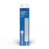 Savio - LZ-114 4 salidas AC Tipo E 1,5 m 2 3680 W Blanco