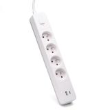 Savio - LZ-114 4 salidas AC Tipo E 1,5 m 2 3680 W Blanco