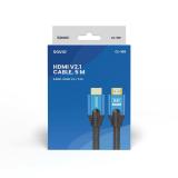 Savio - HDMI (M) v2.1 cable 5m 8K copper blue-black golden tips CL-169 cable HDMI HDMI tipo A (Estándar) Negro, Azul