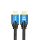 Savio - HDMI (M) v2.1 cable 5m 8K copper blue-black golden tips CL-169 cable HDMI HDMI tipo A (Estándar) Negro, Azul
