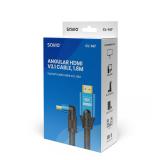 Savio - CL-147 Kabel HDMI v2.1, ktowy,1.8m, mied, oplot baweniany, metalowe wtyczki cable HDMI 1,8 m HDMI tipo A (Estándar) Negr