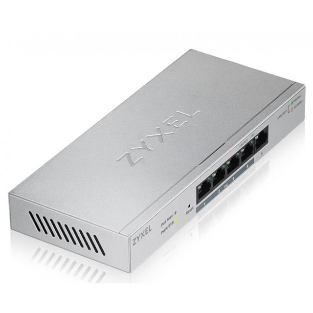 Zyxel - GS1200-5HP Gestionado Gigabit Ethernet (10/100/1000) Gris Energía sobre Ethernet (PoE)
