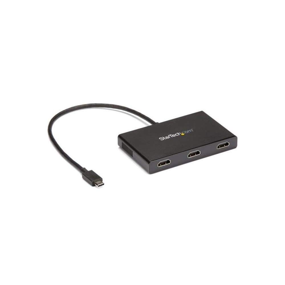 StarTech.com - Adaptador Multimonitor de 3 Puertos - Divisor Splitter de Vídeo USB-C a 3x HDMI - Hub MST USB Tipo C a HDMI - 4K