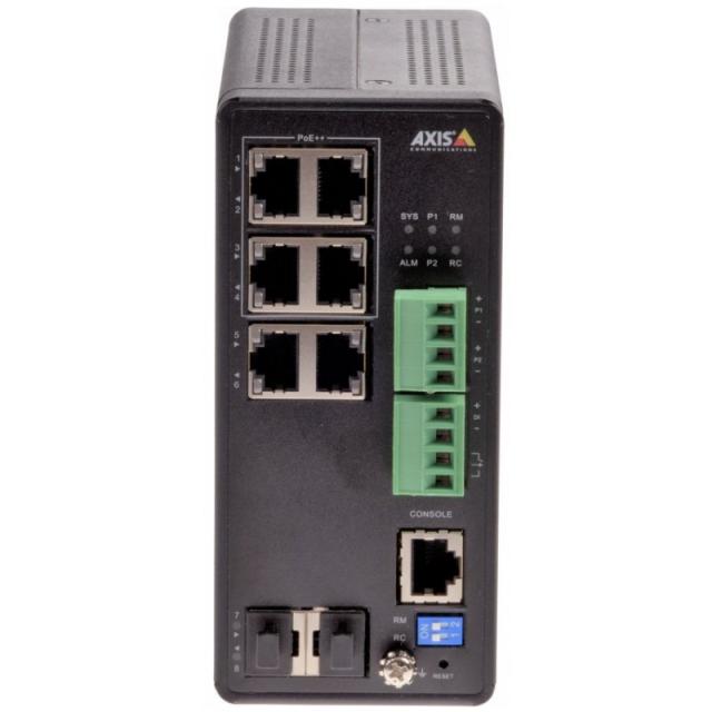Axis - 01633-001 switch Gestionado Gigabit Ethernet (10/100/1000) Energía sobre Ethernet (PoE) Negro