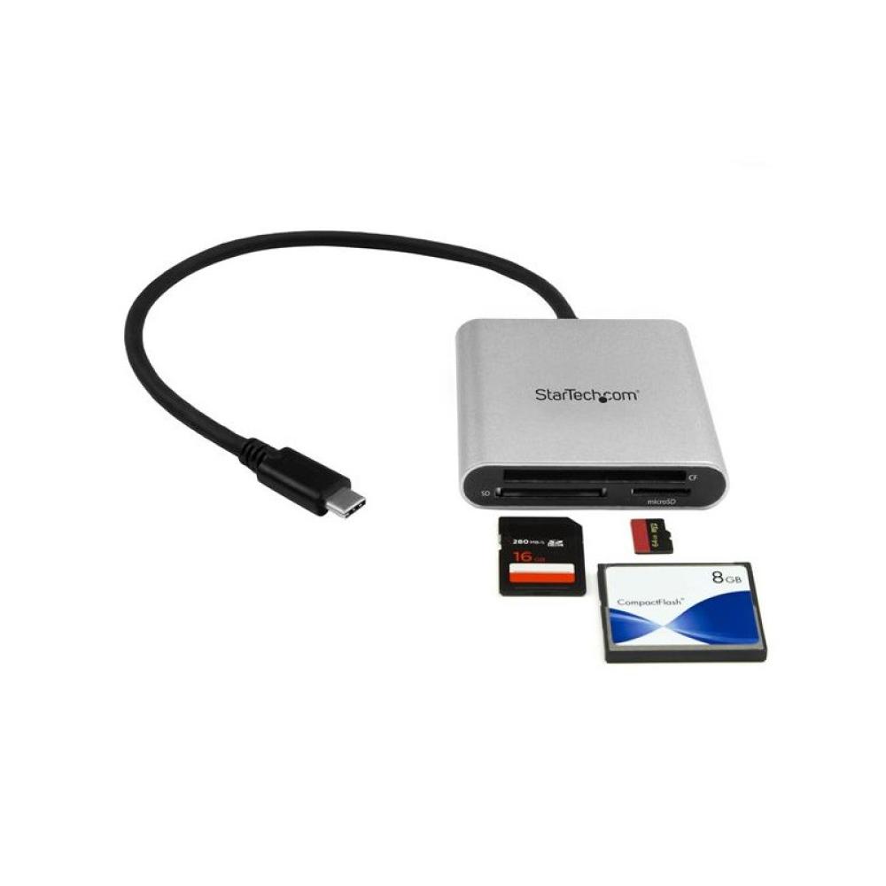 StarTech.com - Lector Grabador USB 3.0 de Tarjetas de Memoria SD, Micro SD, CompactFlash - Adaptador USB-C a Tarjetas Flash