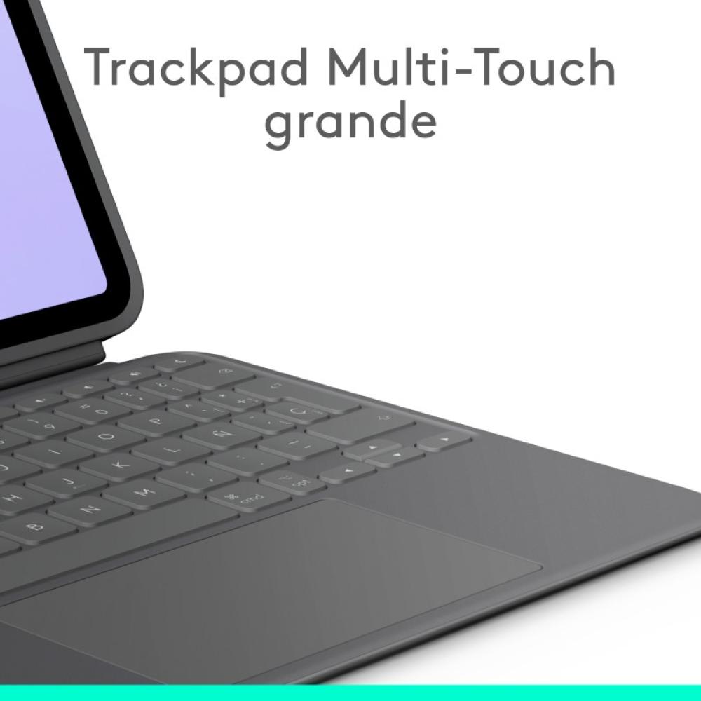 Logitech - Combo Touch, Funda con Teclado, iPad Pro 11 Pulgadas (M4)(2024) - Teclado retroiluminado extraíble con Soporte abatib