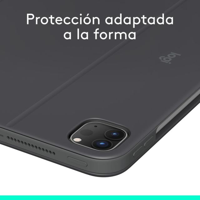 Logitech - Combo Touch, Funda con Teclado, iPad Pro 11 Pulgadas (M4)(2024) - Teclado retroiluminado extraíble con Soporte abatib