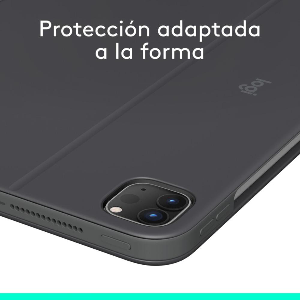 Logitech - Combo Touch, Funda con Teclado, iPad Pro 11 Pulgadas (M4)(2024) - Teclado retroiluminado extraíble con Soporte abatib