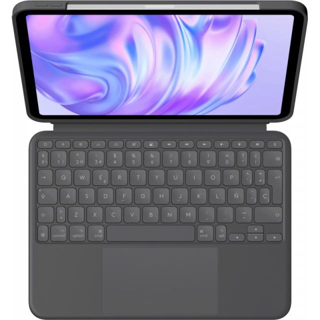 Logitech - Combo Touch, Funda con Teclado, iPad Pro 11 Pulgadas (M4)(2024) - Teclado retroiluminado extraíble con Soporte abatib