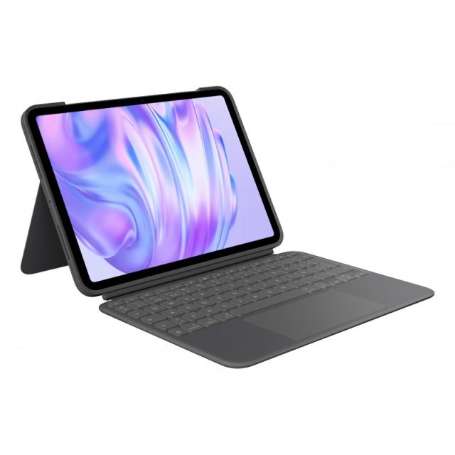 Logitech - Combo Touch, Funda con Teclado, iPad Pro 11 Pulgadas (M4)(2024) - Teclado retroiluminado extraíble con Soporte abatib