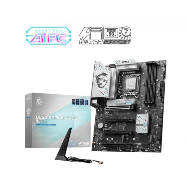 MSI - B860 GAMING PLUS WIFI placa base Intel B860 LGA 1851 (Socket V1) ATX