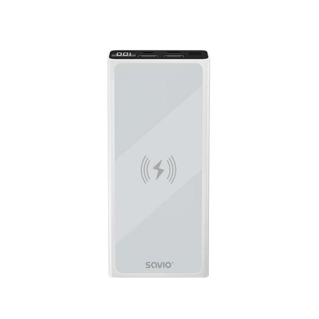Savio - power bank BA-06 10000 mAh adowanie indukcyjne Polímero de litio Blanco