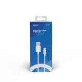 Savio - CL-126 cable USB USB 2.0 1 m USB C USB A Blanco