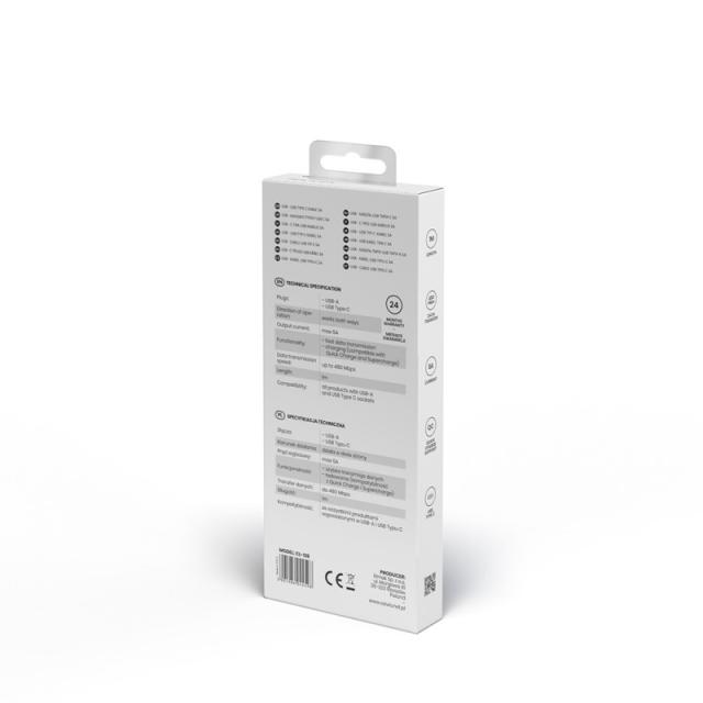 Savio - CL-126 cable USB USB 2.0 1 m USB C USB A Blanco