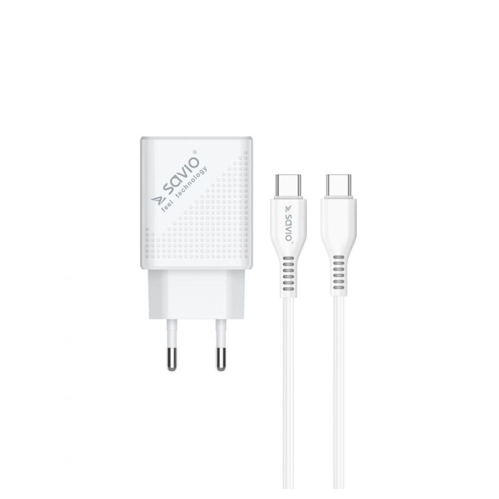 Savio - LA-05 cargador de dispositivo móvil Smartphone Blanco Corriente alterna Carga rápida Interior