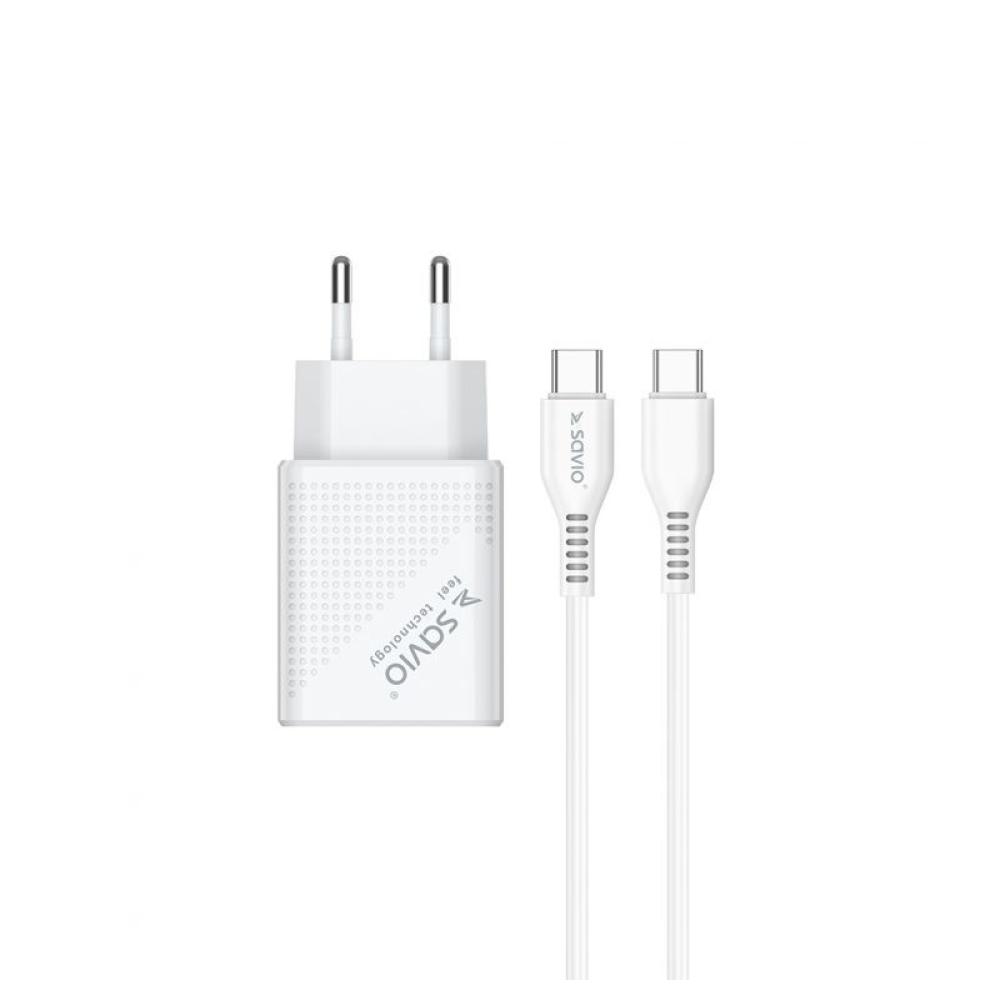 Savio - LA-05 cargador de dispositivo móvil Smartphone Blanco Corriente alterna Carga rápida Interior