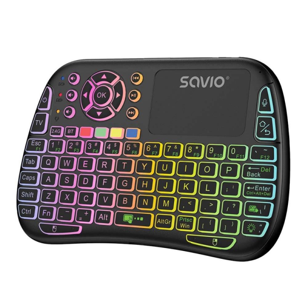 Savio - SAVMKW-04 teclado para móvil QWERTY Inglés de EE. UU. USB Tipo C Negro