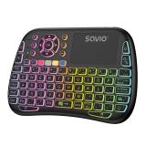 Savio - SAVMKW-04 teclado para móvil QWERTY Inglés de EE. UU. USB Tipo C Negro