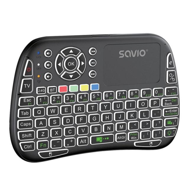 Savio - SAVMKW-04 teclado para móvil QWERTY Inglés de EE. UU. USB Tipo C Negro