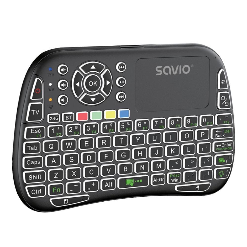 Savio - SAVMKW-04 teclado para móvil QWERTY Inglés de EE. UU. USB Tipo C Negro