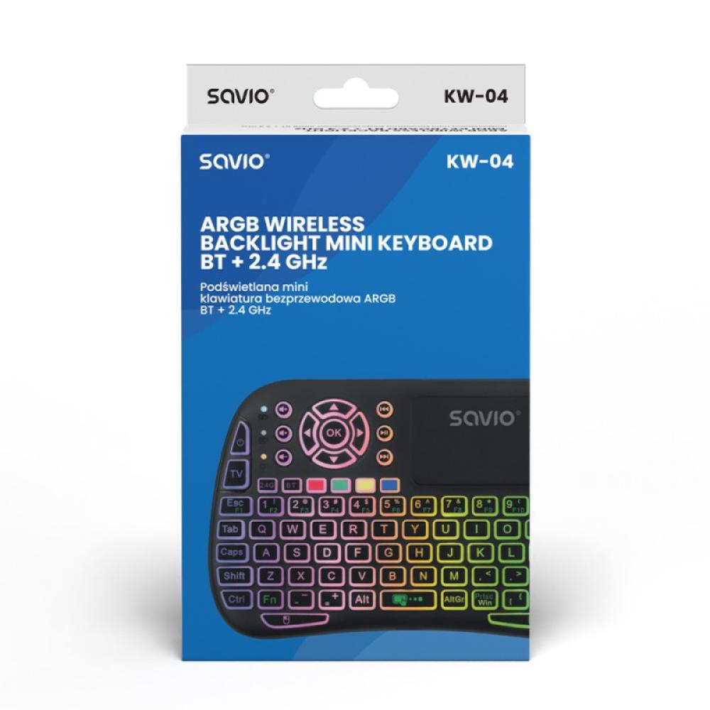 Savio - SAVMKW-04 teclado para móvil QWERTY Inglés de EE. UU. USB Tipo C Negro