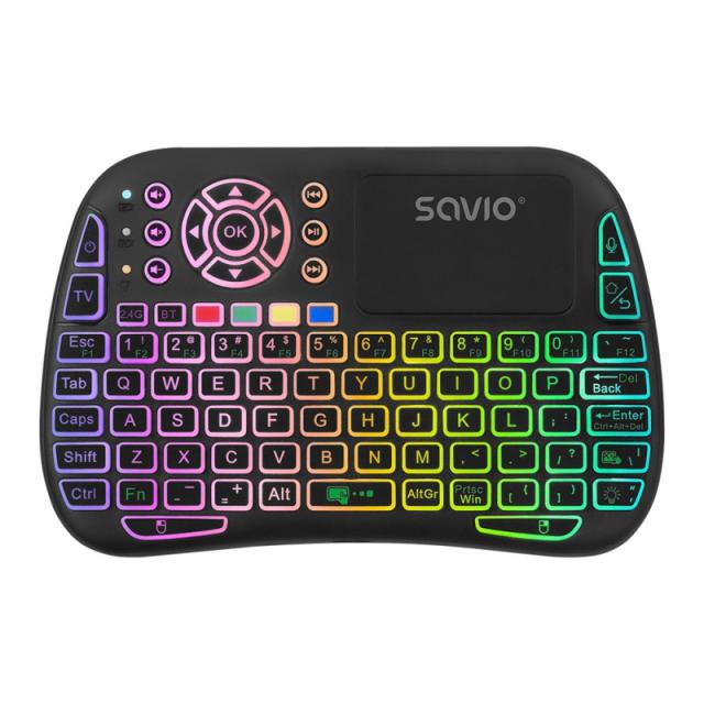Savio - SAVMKW-04 teclado para móvil QWERTY Inglés de EE. UU. USB Tipo C Negro