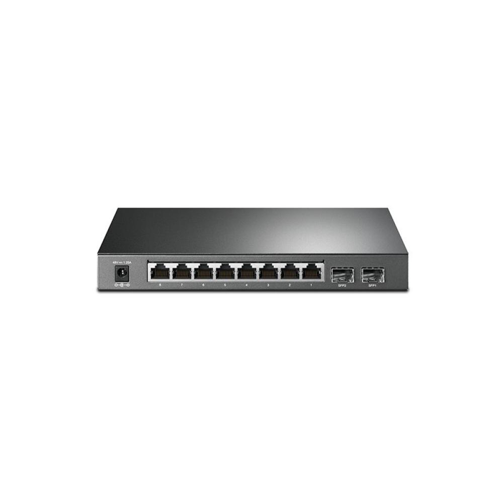 TP-Link - T1500G-10PS(TL-SG2210P) Gestionado L2 Gigabit Ethernet (10/100/1000) Energía sobre Ethernet (PoE) Negro